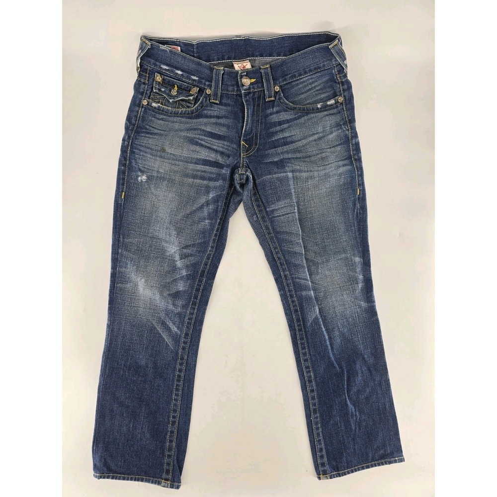 VTG Y2K True Religion Billy Straight Jeans Measures 34x28 Men's Authentic -‎ VG